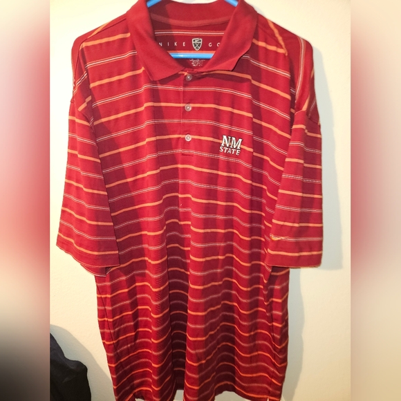Nike Other - Nike Golf Mens Red Striped Polo Shirt Size Xl